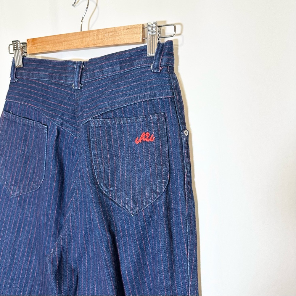 Vintage Chic h.i.s. 1980s Pinstripe High Rise Jeans